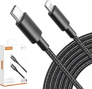 Cabo de Carregamento Compátivel Com iPhone Turbo 30W, 2 Metros de Extensão, Nylon Trançado e Reforçado, Padrão de Qualidade Luxo