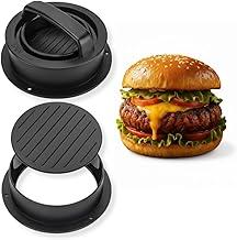 Forma Modeladora de Hamburguer Artesanal Gourmet 3 em 1 Modelador Grande e Pequeno Profissional Fácil de Usar Ideal para Lanches Caseiros
