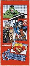 Toalha Felpuda de Banho Estampada Avengers 60 cm x 1,20 m Com 1 peça
