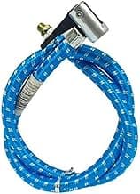 Mangueira Flexível 70 cm para Encher Pneus – Compatível com Bombas e Compressores – Rosca Metálica e Conector de Encaixe – Borracha e Plástico Reforçado – 9 mm de Diâmetro