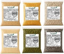 Kit Gergelim, Linhaça, Girassol, Quinoa, Abóbora e Chia (100grs de Cada)