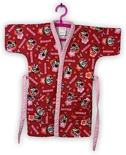 Roupão Aveludado Infantil Quimono Estampado Minnie U - 2 a 7 Anos Com 1 peça