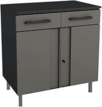 Balcão Aço Lavanderia Multiuso Multimóveis Cr6045 Cinza/pto