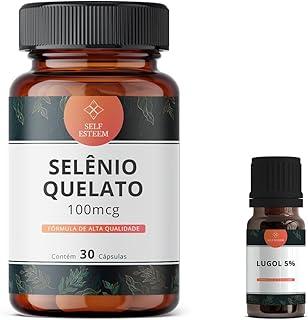 Lugol 5% Iodo Inorgânico 30ml e Selênio Quelato 100mcg 30 Cápsulas