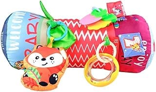 Almofada Rolinho Atividades Para Bebê com Mordedor Rosa Maxi Baby