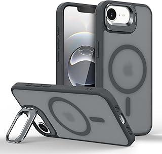 Capinha Capa Case tecnológica Premium Para iPhone 16e - 6,1 polegadas -Anti impacto e proteção para câmeras com suporte retrátil e acabamento Micro-Mate Fosco que repele marca de dedos