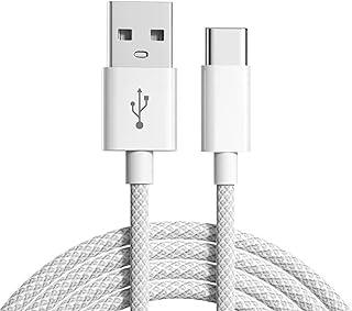 Cabo USB para USB-C em Nylon Trançado 1 Metro - Carregamento Rápido 60W - Compatível com smartphones, notebook, tablets e fones de ouvido.