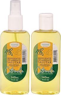 Kit Repelente de Citronela Natural Salutar, longa duração para Ambiente Moscas, Mosquitos, Pernilongos, Borrachudo