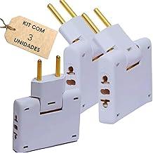 KIT 3 Adaptador Articulável Tomada 3 Saídas Benjamin de 10A até 250V Potência Máxima 2500W | Acabamento Branco ou Preto-Thee Brothers