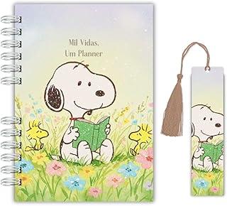 Planner Diário de Leitura – Edição Snoopy Ama Ler | Capa Dura + Marcador com Tassel + Marcador Magnético