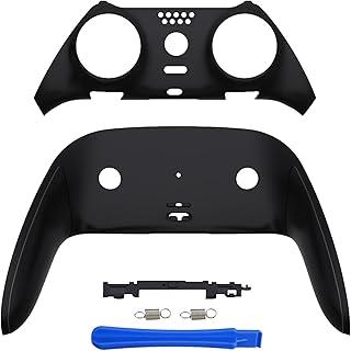 eXtremeRate Capa Decorativa Superior E Inferior Compatível Com Controle Ps5 Edge, Faça Você Mesmo, Clipe Frontal Traseiro, Placas Pretas Personalizadas