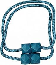Prendedor Magnético Para Cortina Kit Com 2 Peças Abraçadeira Decorativa Luxo Imã Sala 47cm (Cubico Azul)
