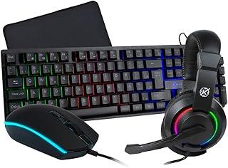 Combo Gamer Kalkan Odin Core 4-em-1 Mouse, Teclado, Headset e Mousepad KLK00017