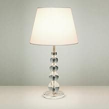 Base Para Abajur Bella Iluminação Crily Cromado/ Transparente Acrilico e Metal