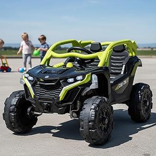 Carro Elétrico Jipe UTV Max 12V Som Luz de Led Controle Remoto (Preto)