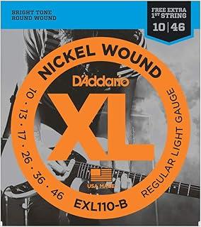 Encordoamento Para Guitarra .010-.046 Com Corda Extra PL010 D'Addario XL Nickel Wound EXL110-B