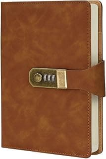 LUMAI Caderno Diário com Cadeado e Fechadura Secreta, Ideal para Anotações, Projetos, Privacidade e Criatividade, Folhas Com Pauta Linhas, Capa de Couro Resistente e Design Minimalista – Marrom com 43.55% de desconto por R$ 67,68 na amazon