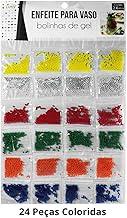 Bolinha de Gel Cresce na Água. Grânulos Poliméricos Decorativos p/Plantas. Hidrogel Decorativo. Cartela c/ 24 Sachês (Coloridas)