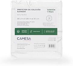 Camesa Protetor De Colchão Bamboo Impermeável Solteiro 88x188x30cm - Branco