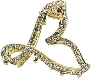 Presilha Piranha de Cabelo Dourada com Stress – Acessório Metálico Moderno e Durável para Mulheres Premium