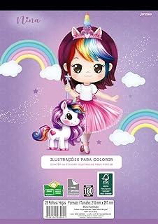 Jandaia - Bloco para Colorir - A4-28 Folhas - 180G - Nina