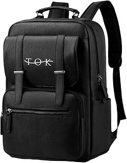 TOKSHOP Mochila Couro Premium para Notebook de até 15,6 Polegadas Clássica e Elegante