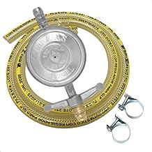 Kit Gás: Mangueira 1 Metro + Registro Regulador De Gás 2 Braçadeiras P/Instalação Botijão Fogão Glp