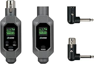 Conversor de microfone Transmissor e receptor XLR Sistema sem fio para microfone dinâmico para microfone com fio,(Transmissor X1 Receptor X1 Não é possível alterar o canal ou a frequência do sinal)