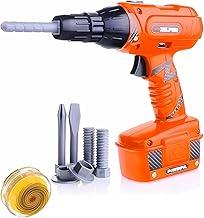 Furadeira ParafusadeiraInfantil de Brinquedo Elétrica à Pilha com Acessórios Ajudante Oficina Infantil – Ferramentas de Plástico, acompanha ioio - YASDA