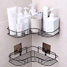 Kit 2 Prateleira de Canto Porta Shampoo Sabonete Suporte Box Banheiro Organizador Sem Furar Parede Nicho Organizador