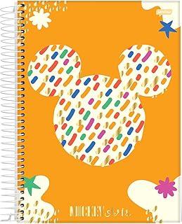 Caderno Espiral Univ CD 10 Matérias 160 Fls Mickey Arts Fundo Amarelo FSC - Jandaia