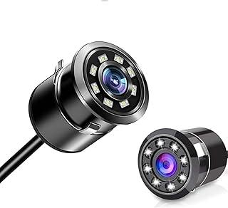 Câmera de Ré Automotiva HD com Visão Noturna 8 LEDs Infravermelhos Instalação por Furação