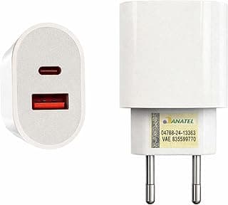 Carregador Turbo 45W Dual USB + USB-C, Adaptador, Tomada Rápido Para iPhone 17 16 15, iPad Pro, Samsung, Xiaomi, Smartphone, Tablet, Bivolt, Carregamento Rápido, Duplo, Alta Performance, PD, QC