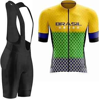 Conjunto de Ciclismo Masculina Camisa Premium Bretelle de Gel MTB