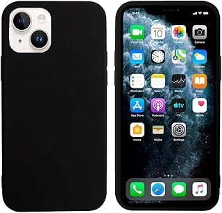 Capinha Colorida Compatível Com iPhone 14 PLUS Vermelha ,Preta, Laranja, Amarela, Azul, Rosa, Pink, Branca, Lilás, Marrom, Verde, Roxo, Bordô, Case Slim Flexível Aveludada Com 3 Camadas De Proteção PREMIUM ONYK (PRETO)