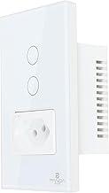Interruptor Inteligente Wifi 2 Botões Touch 1 Tomada 16A Bivolt Smartlife Tuya PandaPlus Alexa Google Comando Voz e App (Branco)