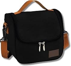 Bolsa Térmica Lancheira Premium com Alça de Ombro – Ideal para Marmitas no Trabalho, Academia, Escola e Passeios (Preto)
