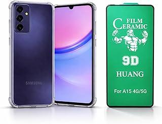 Capa Samsung Galaxy A15 Transparente + Película 3D – Proteção Completa Anti Impacto, Bordas Reforçadas, Ultra Fina, Não Amarela, Encaixe Perfeito