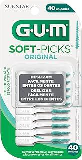 Soft Picks GUM Original, Palitos Interdentais, com estojo portátil, 40 unid., Gum