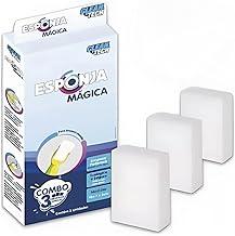 Esponja Mágica para Limpeza Pesada Sem Químicos – Combo 3 Unidades 10x7x3cm – Ecológica, Segura e Eficiente – Remove Manchas Difíceis Apenas com Água