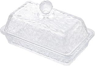 LYOR - Manteigueira de Cristal Martelado com Tampa Petra 17cm x 10,5cm x 10cm