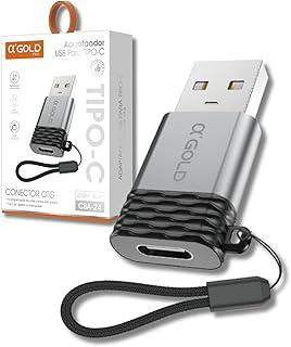 Adaptador USB para USBC tipo C, OTG Plug 480Mbps Carregamento e transmissão/Transferência de dados, compatível com IOS e Android, Notebooks, fones - Premium