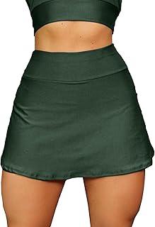 Short Saia Academia Saia Beach Tennis Com Short Interno Donna Martins (BR, Alfa, M, Regular, Regular, Verde Escuro)