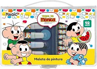 Kit Maleta de Pintura 42 peças Turma da Mônica