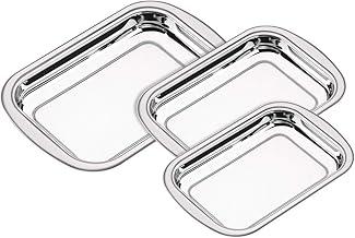 Jogo de Assadeiras Aço Inox com 3 Peças Tramontina Cosmos Prata