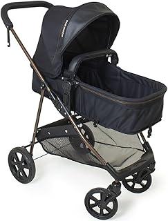 Carrinho de Bebê Berço Moisés Passeio Napoli Preto Galzerano