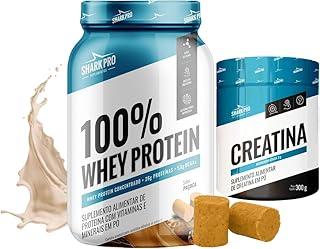 Kit SharkPro 100% Whey Protein + Creatina 300G Whey Protein Sabor Paçoca