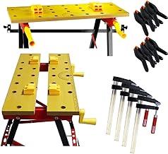 Kit Bancada de Trabalho Ferramentas + 4 Grampos Sargento F + 6 Grampos Multiuso 6"