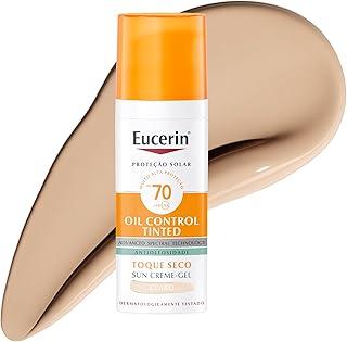 EUCERIN Protetor Solar Facial Oil Control Cor Clara FPS 70 50ml, Antioleosidade, Proteção UVA, UVB e Luz Visível, Pele Oleosa