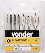 Vonder, Jogo De Brocas Chatas, Com 7 Peças, De 1/4" A 1".